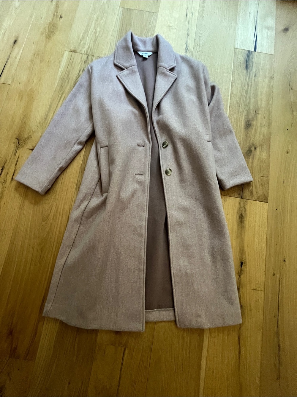 Old Navy Dusty Rose Long Pea Coat